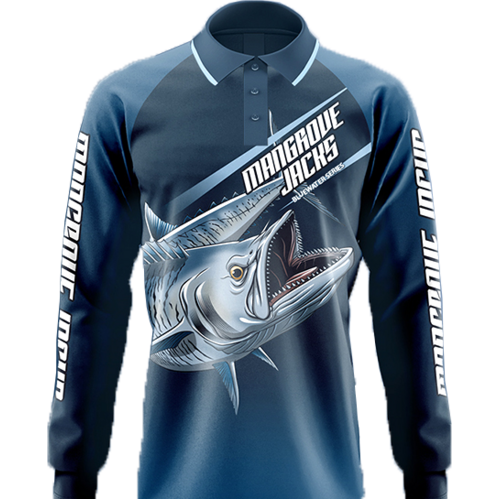 Fishing Shirt Wahoo Blue Available In Various Sizes
