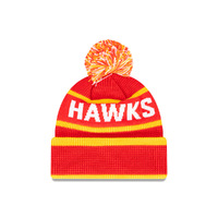 New Era Atlanta Hawks Knit Medium Beanie Spellout Waffle Team Colours OSFM