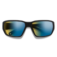 Smith Hookset 124 QG 62 Matte Black Silver / Blue Mirror Polarised Lenses