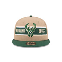 New Era Milwaukee Bucks 9Fifty Draft 2024 Camel Khaki OSFM