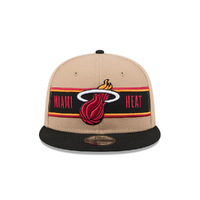 New Era Miami Heat 9Fifty Draft 2024 Camel Khaki OSFM