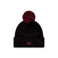 New Era New York Yankees Beanie Pom Pom Black/Maroon OSFM