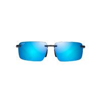 Maui Jim Laulima B626-14 Shiny Transparent Dark Grey / Blue Hawaii Polarised Lenses