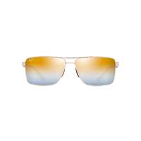 Maui Jim Piha DGS621-16 Shiny Gold w Burgundy / Dual Mirror Gold to Silver Polarised Lenses