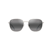 Maui Jim Olali Asian Fit 657-17A Shiny Silver w Black / Neutral Grey Polarised Lenses