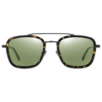 Jimmy Choo JOHN/S 4HU EL 54 Havana Dark Ruthenium / Green Mirror Lenses