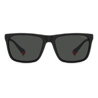 Polaroid PLD 2141/S BLX M9 57 Matte Black Red / Grey Polarised Lenses