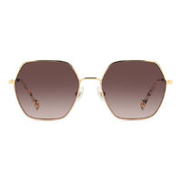 Carolina Herrera HER 0183/S BKU HA 55 Gold Nude / Brown Gradient Lenses