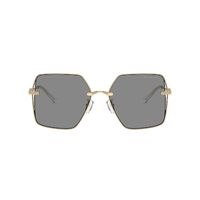 Michael Kors Sanya MK1157D 10143F-58 Shiny Light Gold / Grey Lenses