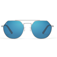 Serengeti Shelby SS533004 Shiny Silver / 555nm Blue Polarised Photochromic Lenses