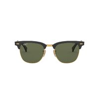 Ray-Ban RB3507 136/N5-51 Clubmaster Aluminum Black On Gold / Green Polarised Lenses