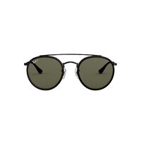 Ray-Ban RB3647N 002/58-51 Round Double Bridge Black / Green Polarised Lenses