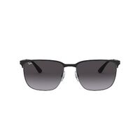 Ray-Ban RB3569 90048G-59 Black On Silver / Light Grey Gradient Dark Grey Lenses