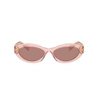 Prada PR26ZS 19Q10D-55 Transparent Peach / Light Brown Lenses