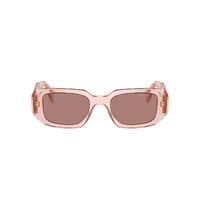 Prada PR17WSF 19Q10D-51 Transparent Peach / Light Brown Lenses