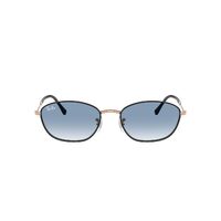 Ray-Ban RB3749 92723F-55 Black On Rose Gold / Clear Gradient Blue Lenses