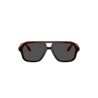 Burberry Kids JB4340 414987-50 Top Black On Red / Dark Grey Lenses