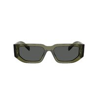 Prada PR09ZS 25A40L-54 Transparent Military Green / Dark Grey Lenses