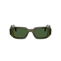 Prada PR17WS 19Z1I0-49 Transparent Bottle / Dark Green Lenses