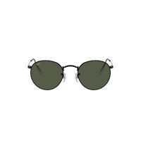 Ray-Ban RB3447 919931-50 Round Metal Black / Green Classic G-15 Lenses