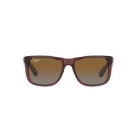 Ray-Ban RB4165 6597T5-55 Justin Transparent Dark Brown / Brown Gradient Polarised Lenses