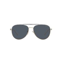 Prada PR54ZS 17F09T-57 Silver w Pale Gold / Dark Grey Lenses