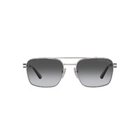 Prada PR67ZS 1BC5W1-56 Silver / Grey Gradient Polarised Lenses