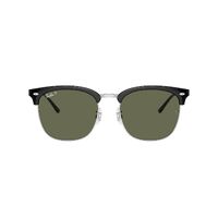 Ray-Ban RB4418D 66709A-56 Black On Silver / Dark Green Polarised Lenses