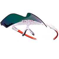 Pit Viper The Heater Flip-Offs White Splatter / Red Orange Mirror Lenses