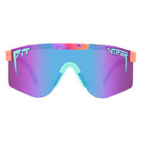 Pit Viper The Copacabana Double Wide Orange Red w Teal Splatter / Blue Purple Revo Polarised Lenses