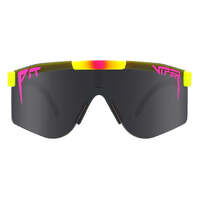 Pit Viper The Italo Double Wide Yellow & Pink / Smoke Polarised Lenses