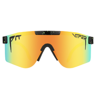 Pit Viper The Monster Bull Double Wide Black w Green Splatter / Orange Yellow Revo Polarised Lenses