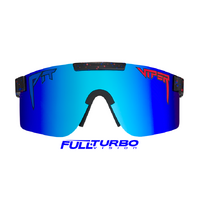 Pit Viper The Absolute Liberty Black Blue w Red Splatter / Blue Revo Polarised Lenses