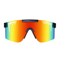 Pit Viper The Mystery Black / Red Orange Yellow Revo Polarised Lenses