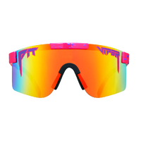 Pit Viper The Radical Pink w Blue Splatter / Orange Yellow Red Revo Polarised Lenses