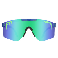 Pit Viper The Leonardo Double Wide Blue w Teal Splatter / Blue Teal Revo Polarised Lenses