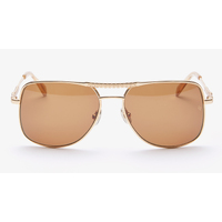 Lacoste L239S 710-58 Medium Gold / Solid Brown Lenses