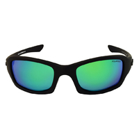 Mangrove Jacks Bar Crusher C11 Matte Black / Green Revo Polarised Lenses