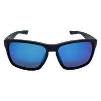 Mangrove Jacks Snowy C2 Matte Black / Smoke w Blue Revo Polarised Lenses