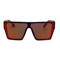 Mangrove Jacks Live and Let Live C3 Matte Black / Red Revo Polarised Lenses