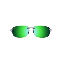 Maui Jim Ho'okipa MM407-074 Shiny Crystal / MauiGreen Polarised Lenses