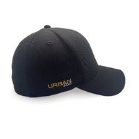 Urban Zoo Flushing 108 Sports 6 Panel Fitted Black L/XL