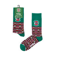 Foot-ies Organic Cotton Novelty Sock Victoria Bitter Stripes Green/Red