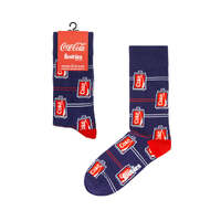 Foot-ies Organic Cotton Novelty Sock Coca-Cola Bottles Navy/Red