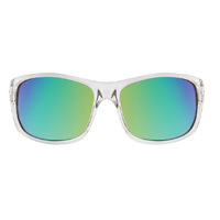 Dirty Dog Shock 53509 Clear Crystal / Green Fusion Mirror Polarised Lenses