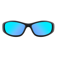 Dirty Dog Boofer 53547 Satin Black / Ice Blue Mirror Polarised Lenses