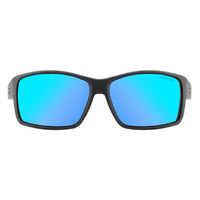 Dirty Dog Chill 53808 Satin Black / Ice Blue Mirror Polarised Lenses