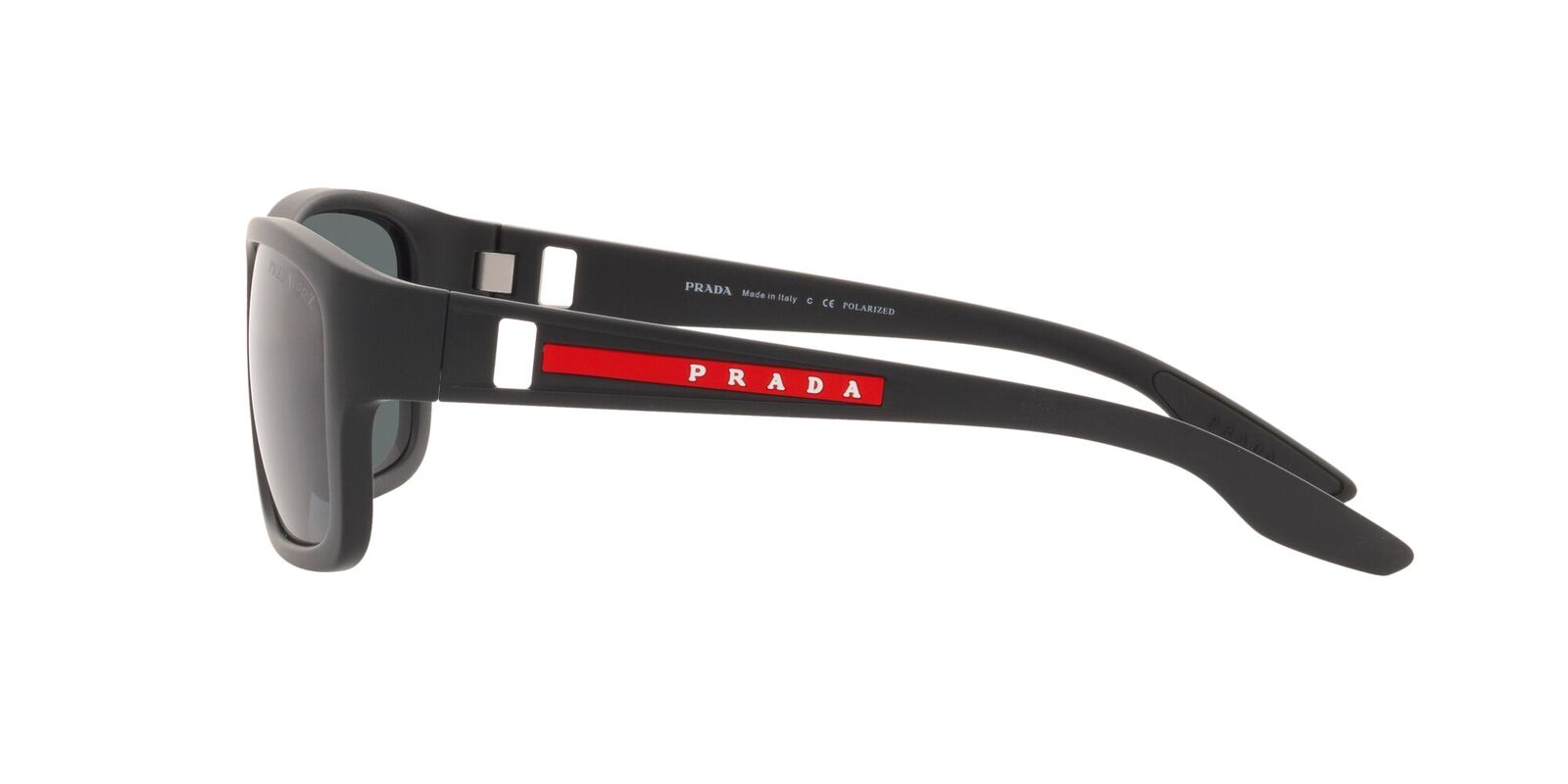 Prada Linea Rossa PS01WS DG002G-59 Black Rubber / Dark Grey Lenses