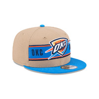 New Era Oklahoma City Thunder 9Fifty Draft 2024 Camel Khaki OSFM