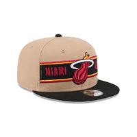 New Era Miami Heat 9Fifty Draft 2024 Camel Khaki OSFM